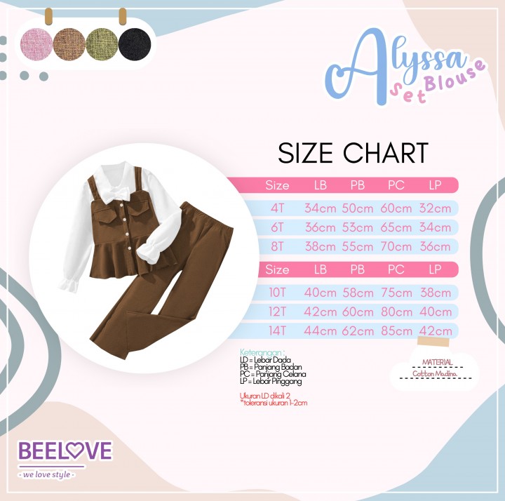 PO ALYSSA SET BLOUSE BY BEELOVE