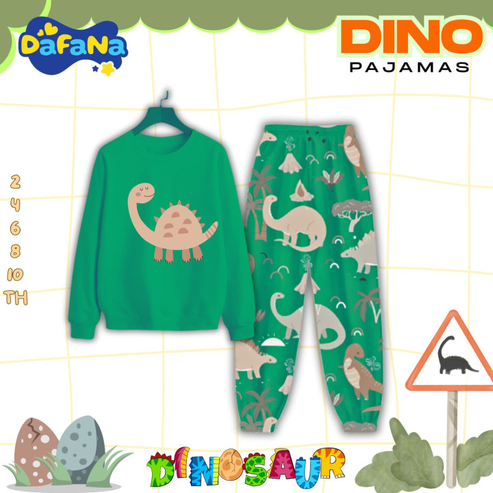 PO DINO PAJAMAS BY DAFANA