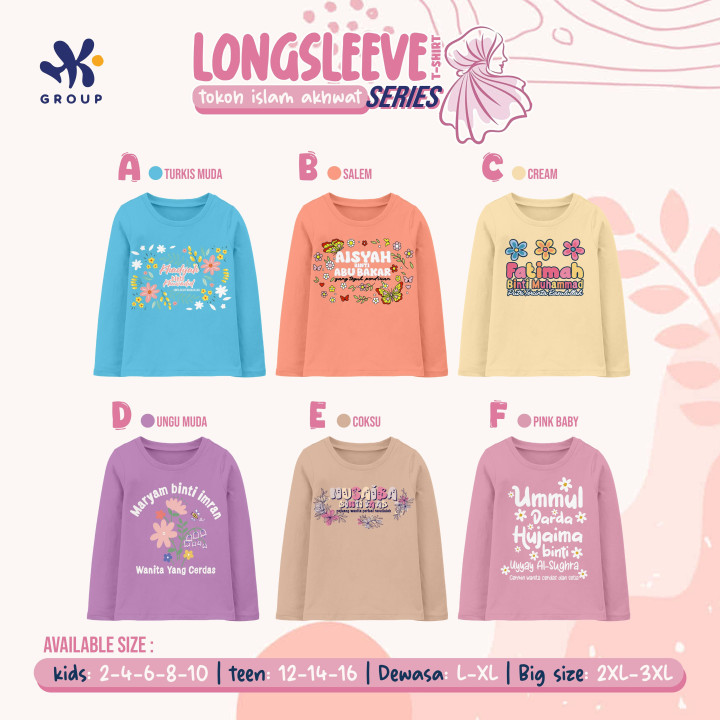 PO LONGSLEEVE TEE TOKOH ISLAM AKHWAT SERIS (KIDSTEEN) BY HK GROUP