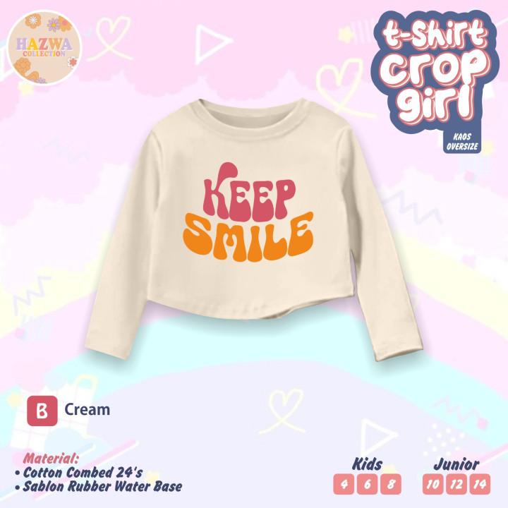 PO T-SHIRT CROP GIRL BY HAZWA