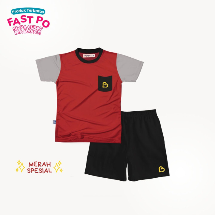 FAST PO ITACHI SERI 1 SET T-SHIRT THREETONE