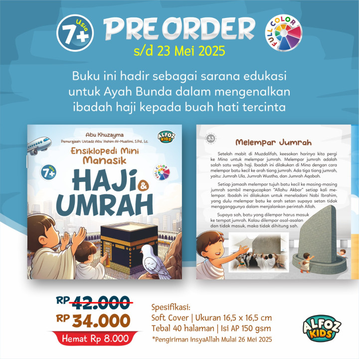 PO BUKU ENSIKLOPEDI MINI MANASIK HAJI & UMRAH ALFOZ KIDS