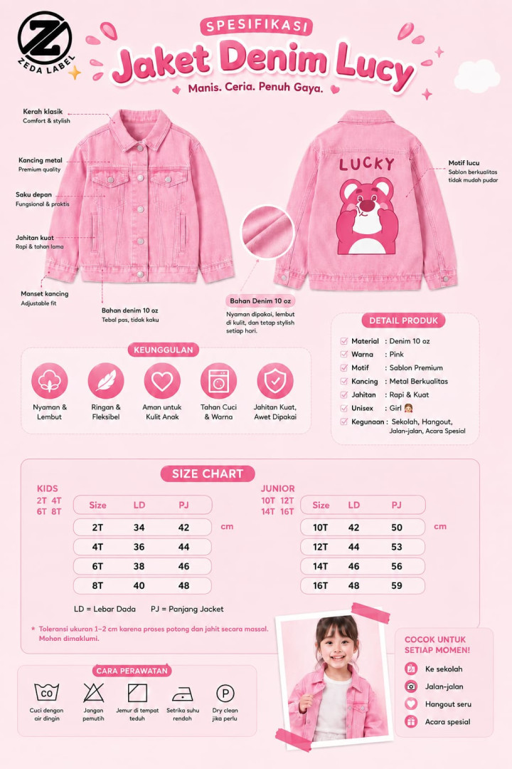 PO JAKET DENIM LUCY BY ZEDA LABEL