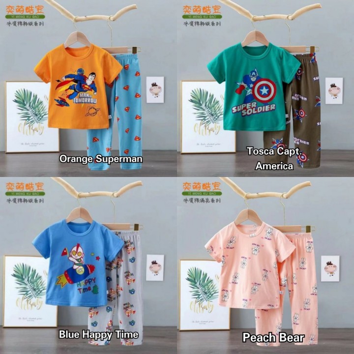 MOOSE SET PIYAMA PENDEK PANJANG SERI 2