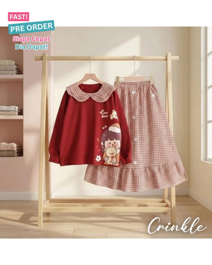 FAST PO CUTE BEAR SETELAN ANAK PEREMPUAN