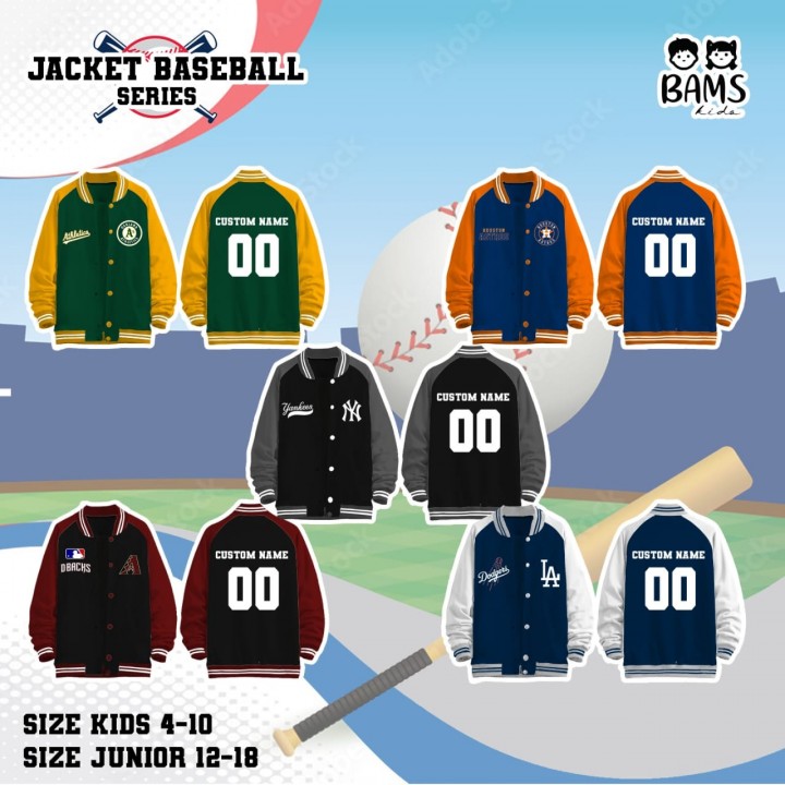 PO JACKET BASEBALL COSTUME NAME SERIES BY BAMS KIDS