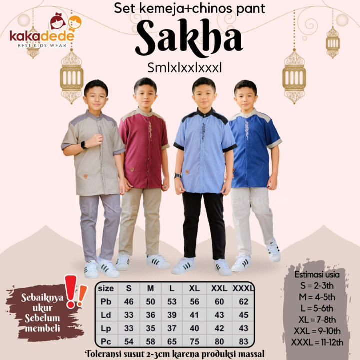 READY STOK SET KEMKO SAKHA BY KAKADEDE