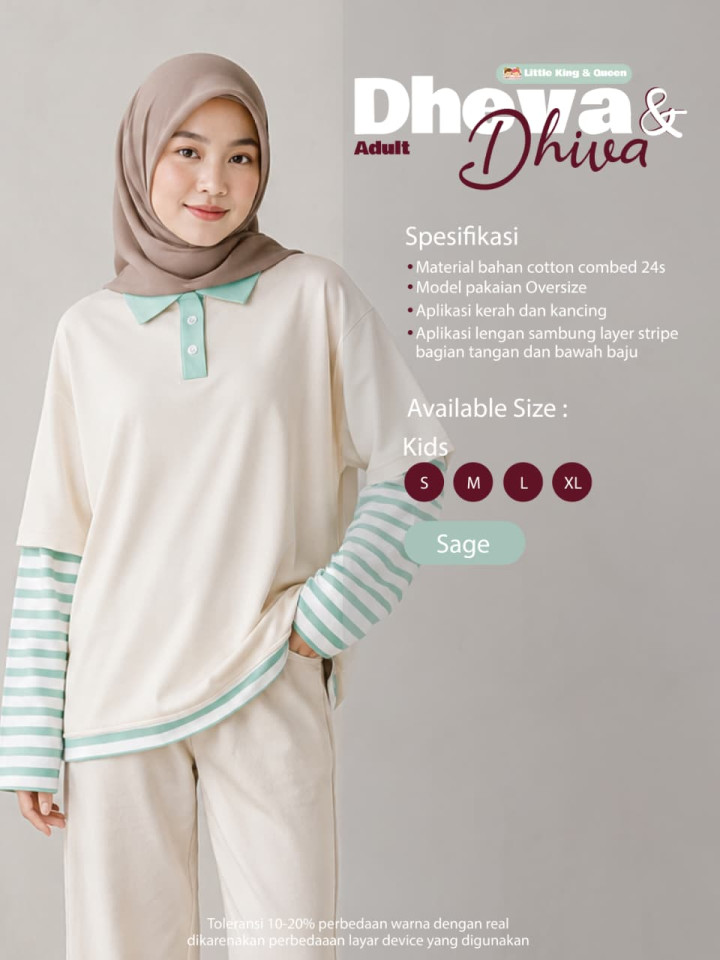 PO ONE SET DHEVA & DHIVA BY LITTLE KING & QUEEN