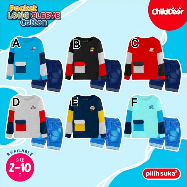 POCKET LONG SLEEVE COTTON BY CHILDDEER