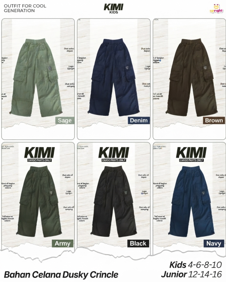 PO KIMI CARGO PANTS ONLY BY UPRIGHT