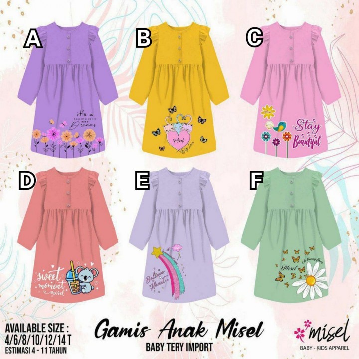 GAMIS ANAK MISEL BABY TERRY IMPORT