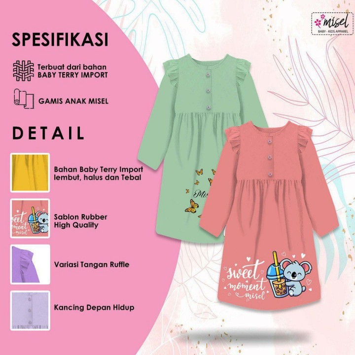GAMIS ANAK MISEL BABY TERRY IMPORT