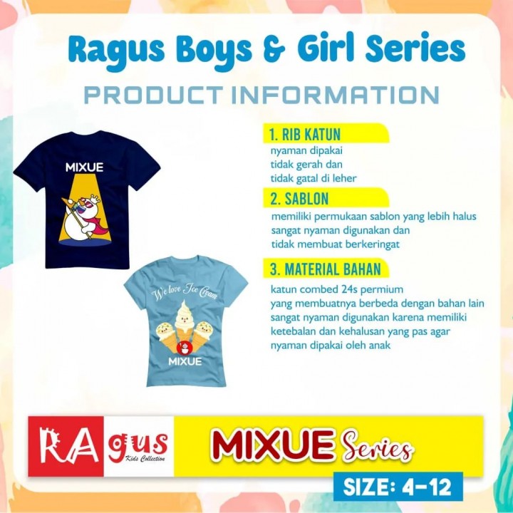 MIXUE T-SHIRT BOYS AND GIRLS SERIES BY RAGUS
