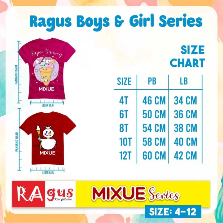 MIXUE T-SHIRT BOYS AND GIRLS SERIES BY RAGUS