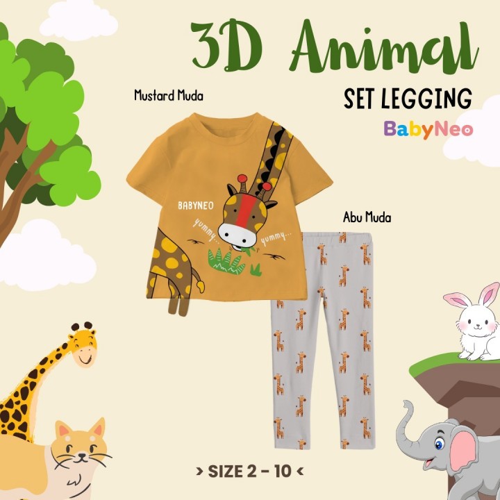 PO 3D ANIMAL SET LEGGING BY BABYNEO