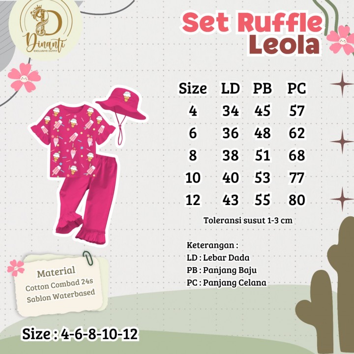 PO SET RUFFLE LEOLA BY  DINANTI