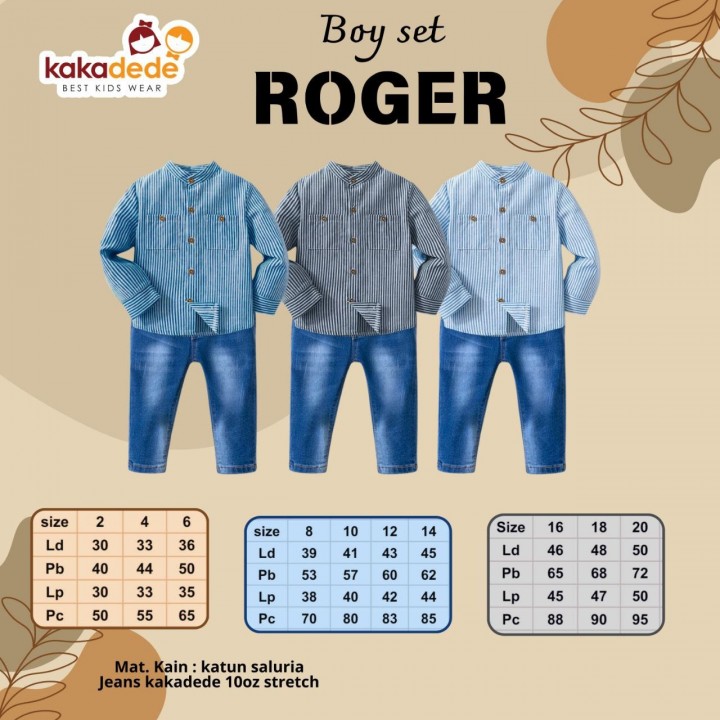 PO BOY SET ROGER (KIDS) BY KAKADEDE