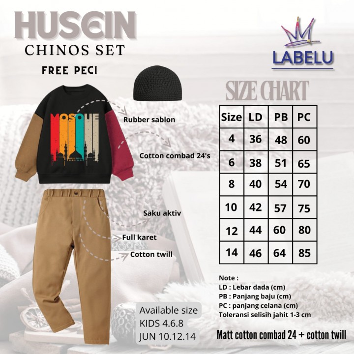 PO HUSEIN CHINOS SET (JUN) BY LABELU