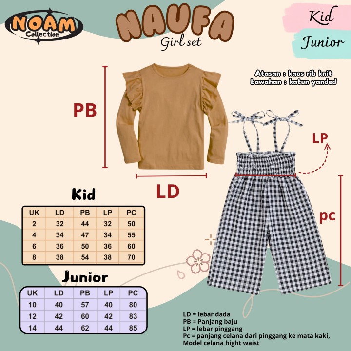 PO NAUFA GIRL SET (KIDS) BY NOAM