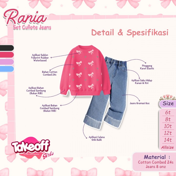 PO RANIA SET CULLOTE JEANS BY TAKE OFF