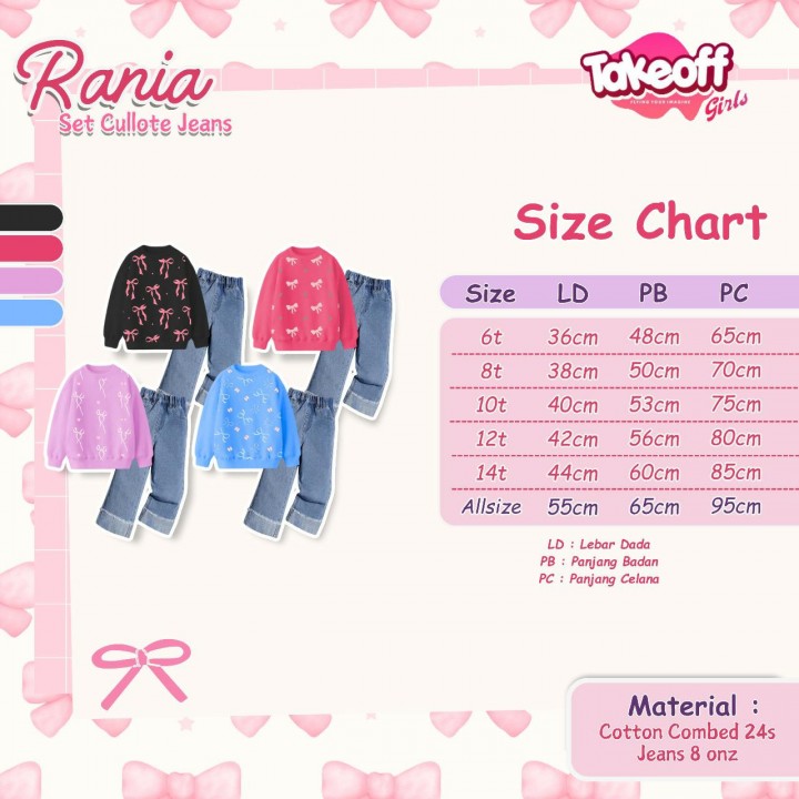 PO RANIA SET CULLOTE JEANS BY TAKE OFF