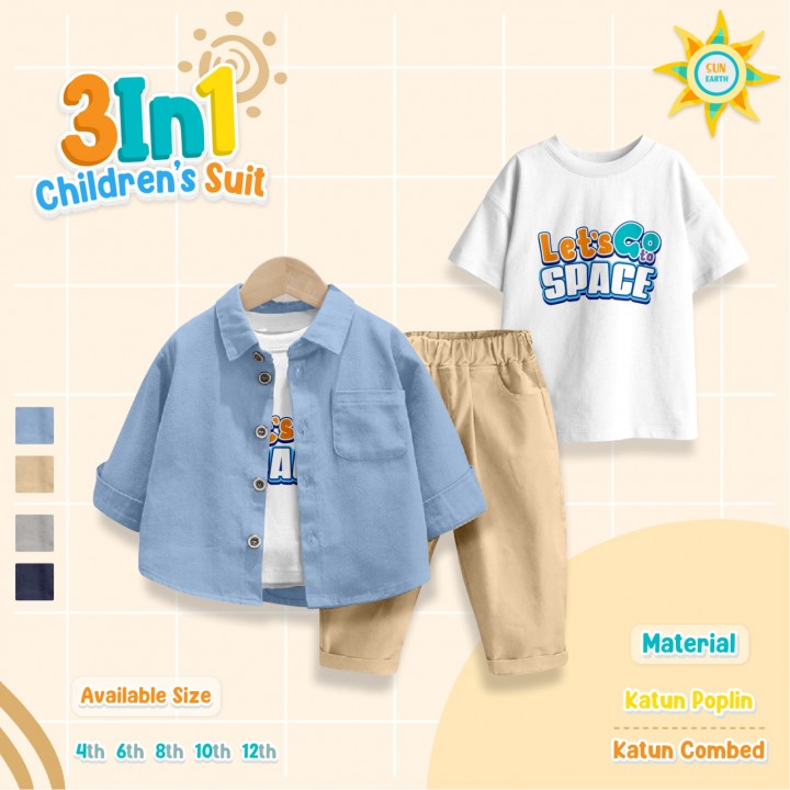 PO 3IN1 CHILDRENS SUIT BY SUN EARTH