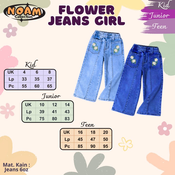 PO FLOWER JEANS GIRL BY NOAM