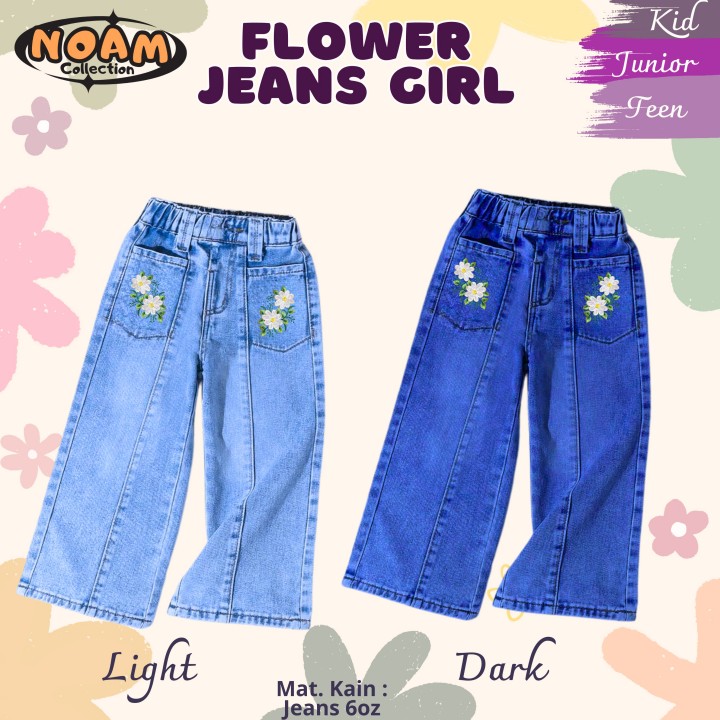 PO FLOWER JEANS GIRL BY NOAM