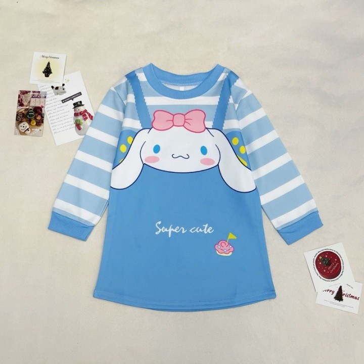 FAST PO SANRIO STRIPPED DRESS