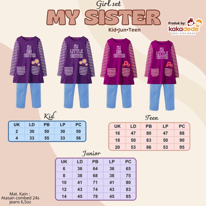 PO GIRL SET MY SISTER (KIDS) BY KAKADEDE