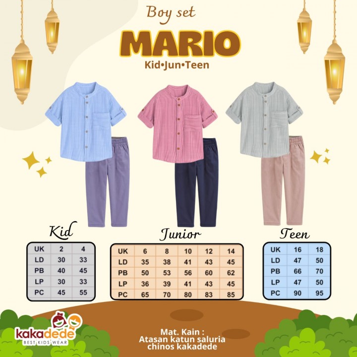 PO BOY SET MARIO (KIDS) BY KAKADEDE