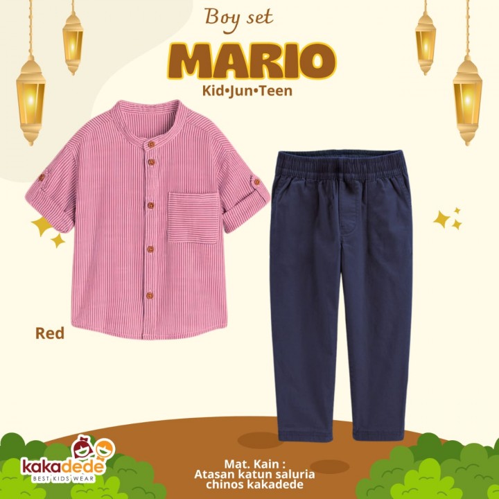 PO BOY SET MARIO (TEEN) BY KAKADEDE