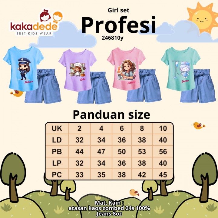 PO GIRL SET PROFESI BY KAKADEDE