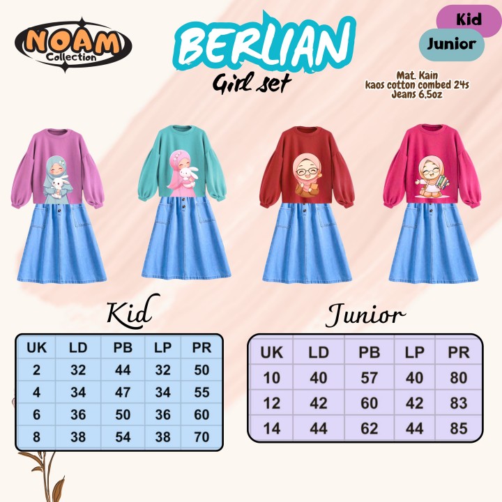 PO BERLIAN GIRL SET (KIDS) BY NOAM