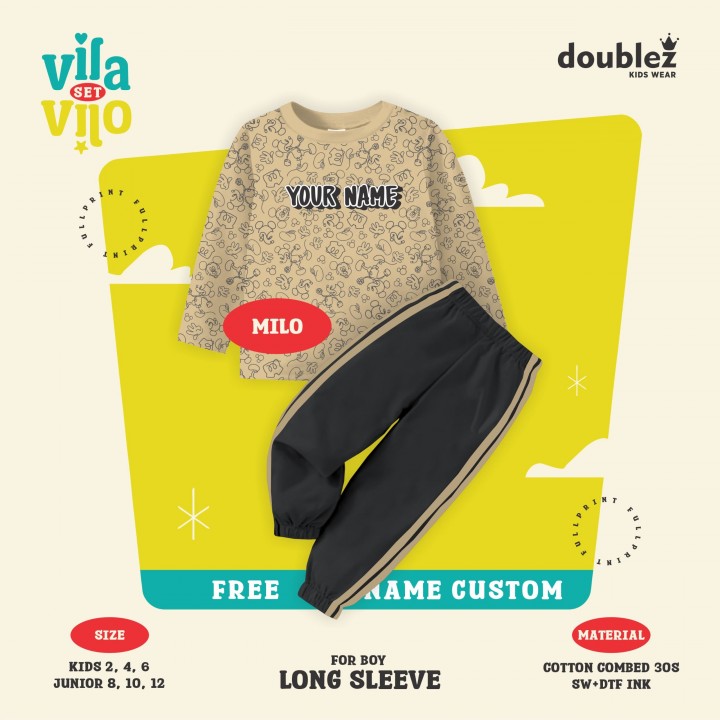 PO VILA VILO SET (PANJANG)  BY DOUBLEZ