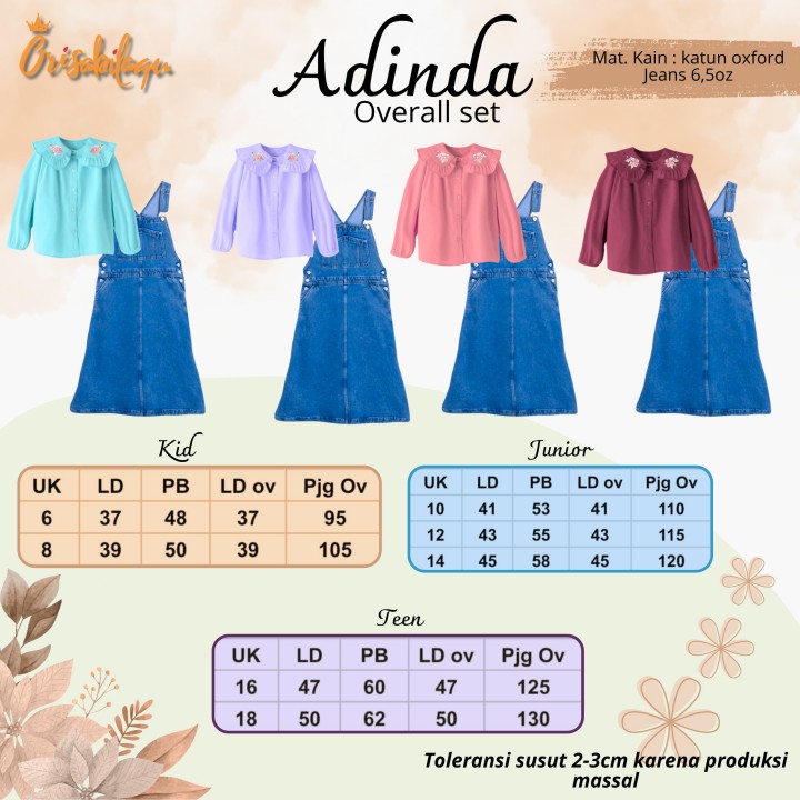 PO ADINDA OVERALL SET (KIDS)  BY ORISABILAQU