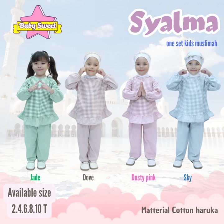 PO SYALMA ONE SET KIDS MUSLIMAH BY BABY SWEET