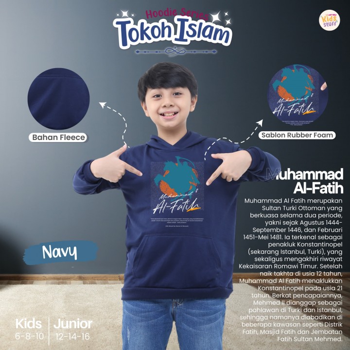 PO HOODIE SERIES TOKOH ISLAM (JUN) BY UPRIGHT KIDS STUFF