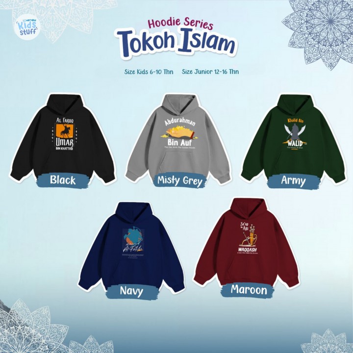 PO HOODIE SERIES TOKOH ISLAM (JUN) BY UPRIGHT KIDS STUFF