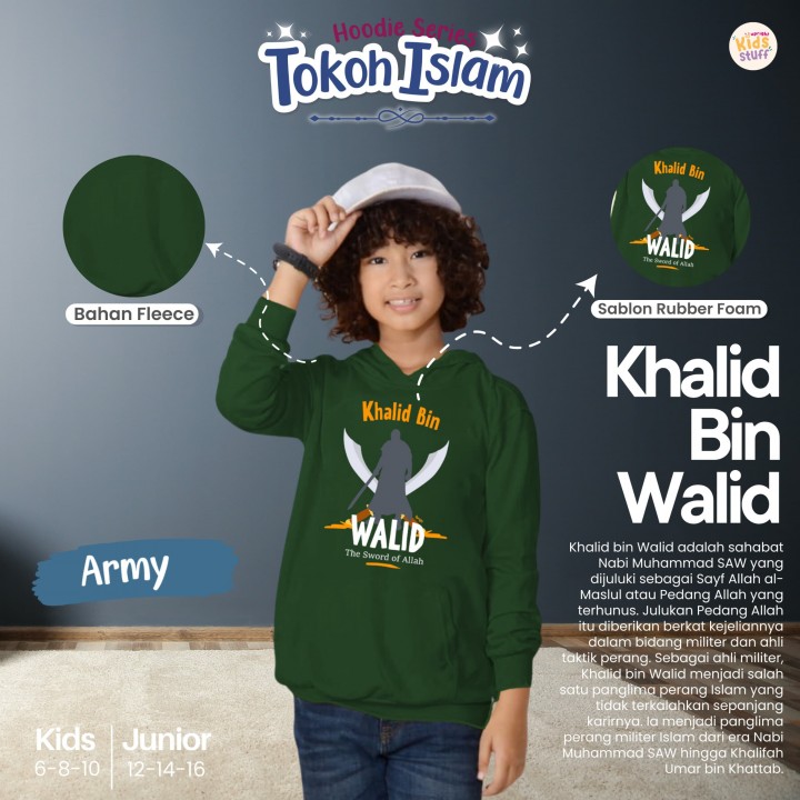 PO HOODIE SERIES TOKOH ISLAM (JUN) BY UPRIGHT KIDS STUFF