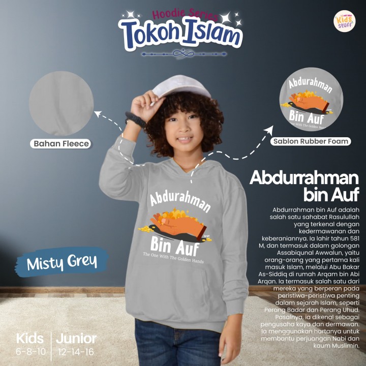 PO HOODIE SERIES TOKOH ISLAM (JUN) BY UPRIGHT KIDS STUFF