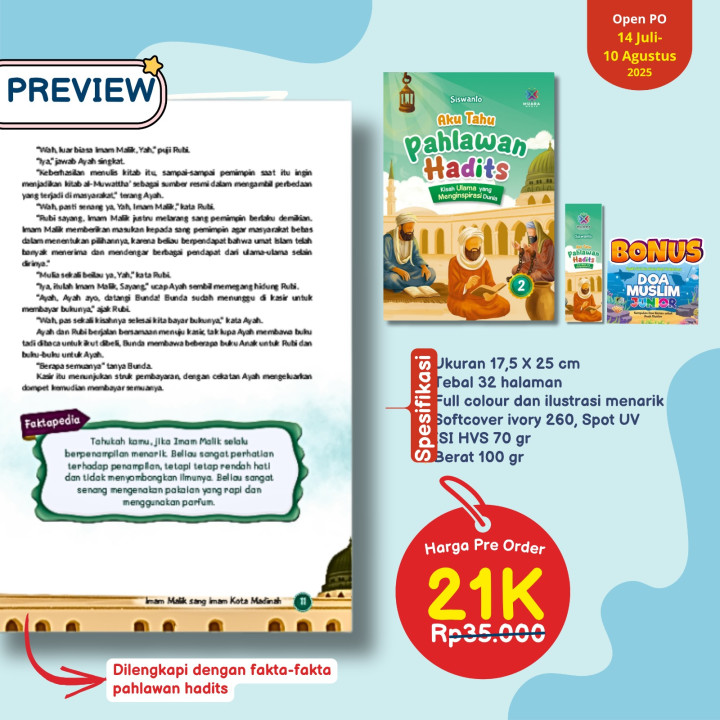 PO BUKU AKU TAHU PAHLAWAN HADIST 1 & 2 BY MUARA MEDIA