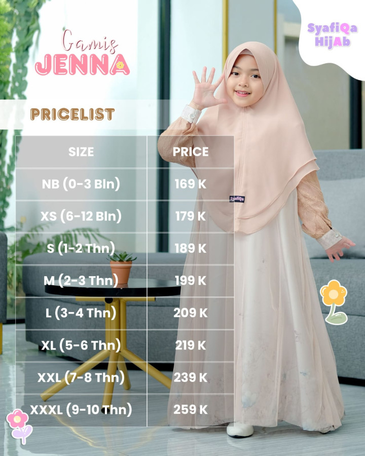 PO GAMIS JENNA BY SYAFIQA 
