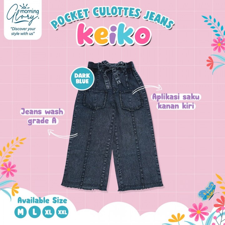 PO KEIKO POCKET CULOTTES JEANS