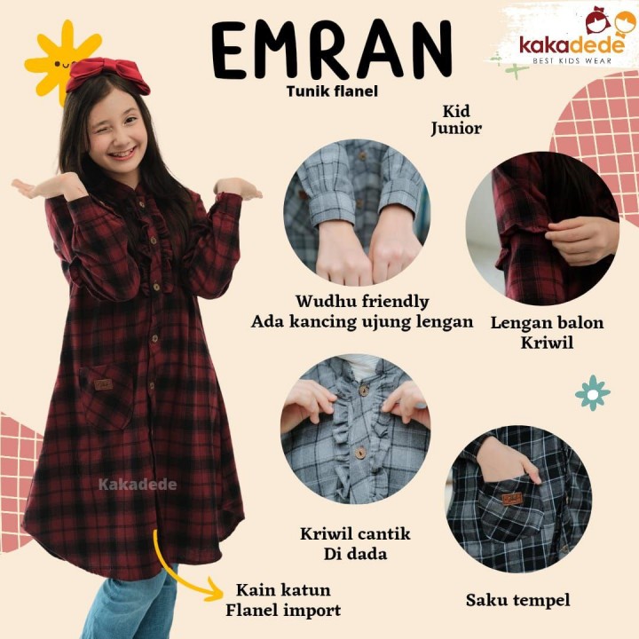 EMRAN TUNIK FLANEL MOTIF 1