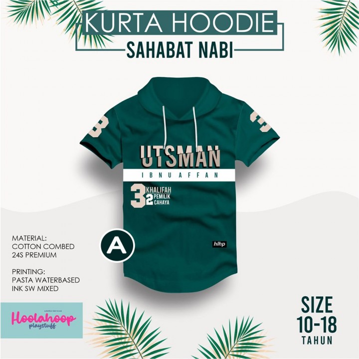 KURTA HOODIE SERIES SAHABAT NABI BY HOOLAHOOP