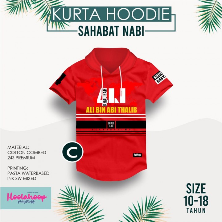 KURTA HOODIE SERIES SAHABAT NABI BY HOOLAHOOP