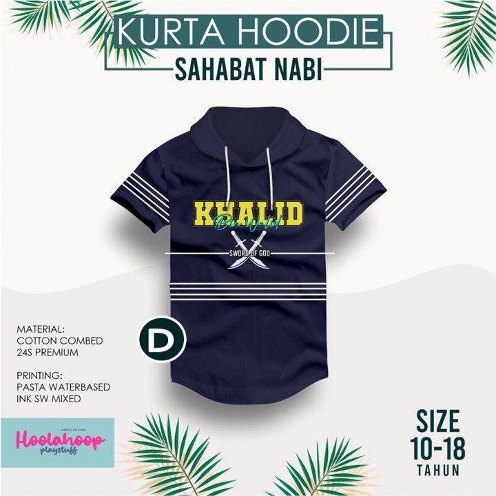 KURTA HOODIE SERIES SAHABAT NABI BY HOOLAHOOP