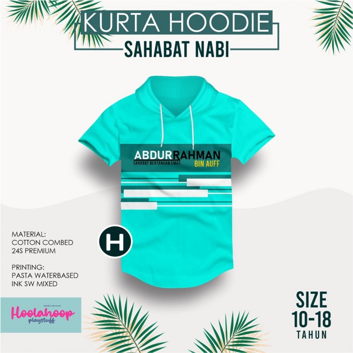 KURTA HOODIE SERIES SAHABAT NABI BY HOOLAHOOP