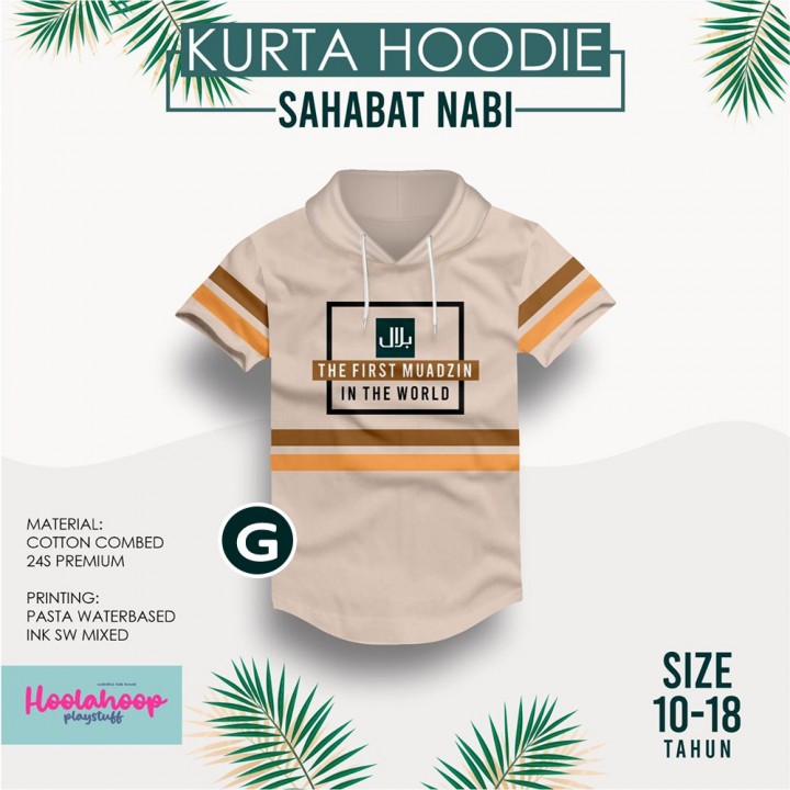 KURTA HOODIE SERIES SAHABAT NABI BY HOOLAHOOP